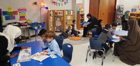 Photo of students reading