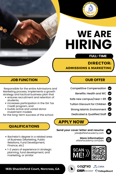 AL FALAH ACADEMY, IMMEDIATE OPENINGS FOR SPRING 2024
