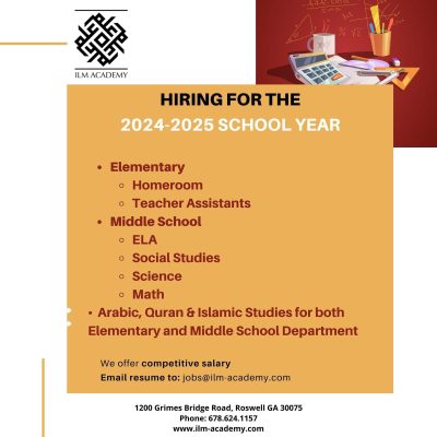 ILM Academy – Hiring Multiple Positions 24-25 School Year